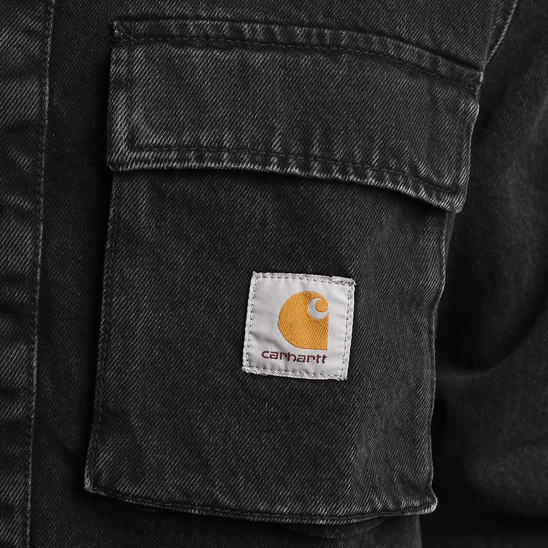 мужская черная рубашка Carhartt WIP Monsterey Shirt Jac I031916-black - цена, описание, фото 2
